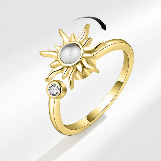 Sunflower Ring Rotating Ring